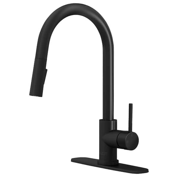 Expedition Series 16 in. 1-Handle Pull-Down Sprayer Kitchen Faucet in Matte Black with 1.8 GPM and Dual Spray Modes