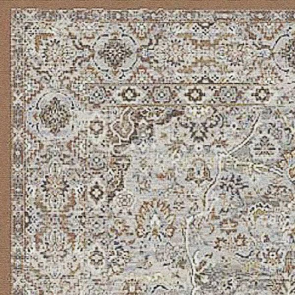 Ancient Garden Beige/Multi 2 ft. 2 in. X 11 ft. Oriental Indoor Area Rug