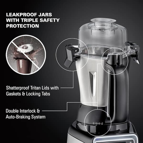 HAMILTON BEACH PROFESSIONAL 52 oz. 13-Speed Stainless Steel Countertop  Blender Juicer Mixer Grinder with 3-Stainless Steel Jars 58770 - The Home  Depot