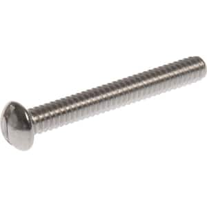 3/8 in. -16 x 1 in. Slotted Round-Head Machine Screws (6-Pack)