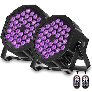 Black Lights, 36LED UV Lights Blacklight with Glow with DMX and Remote Control Stage Lighting - 2 Pack