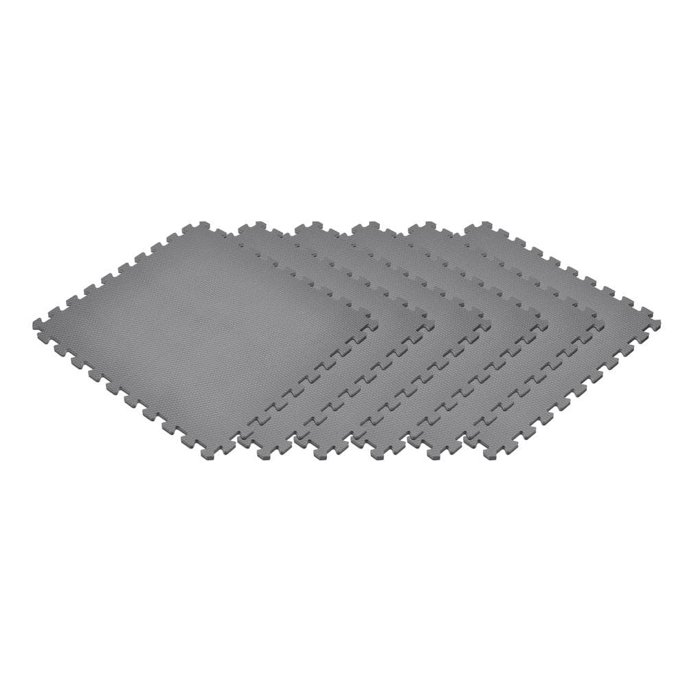 Gray 24 in. x 24 in. EVA Foam Non-Toxic Solid Color Interlocking Tiles (240 sq. ft. - 60 tiles) price history on PriceWatchPro
