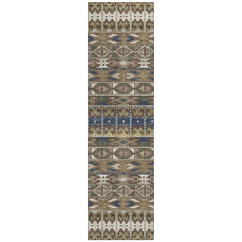 Chantille Machine Washable Indoor/Outdoor Abstract ACN2635 Brown 2 ft. x 7 ft. Runner Rug price history on PriceWatchPro