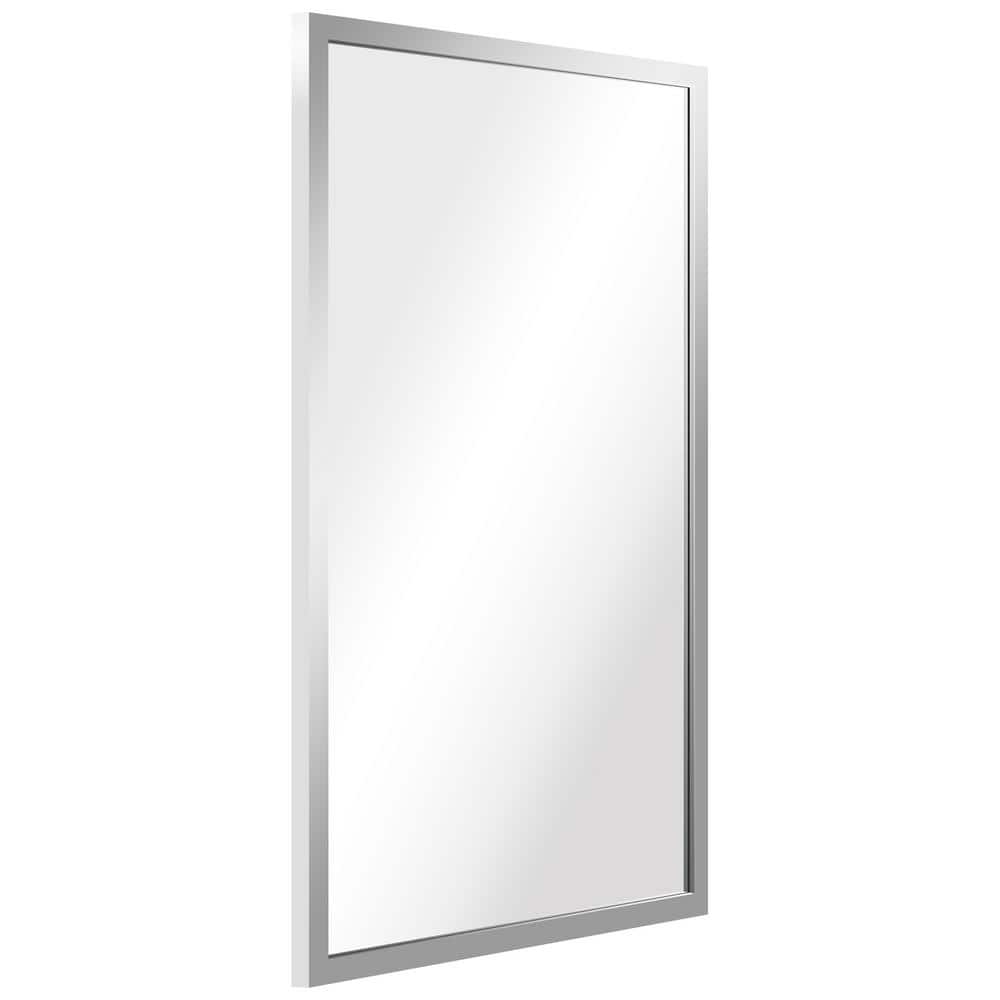 Sleek Contempo 24" x 36" Stainless Steel Rectangular Wall Mirror