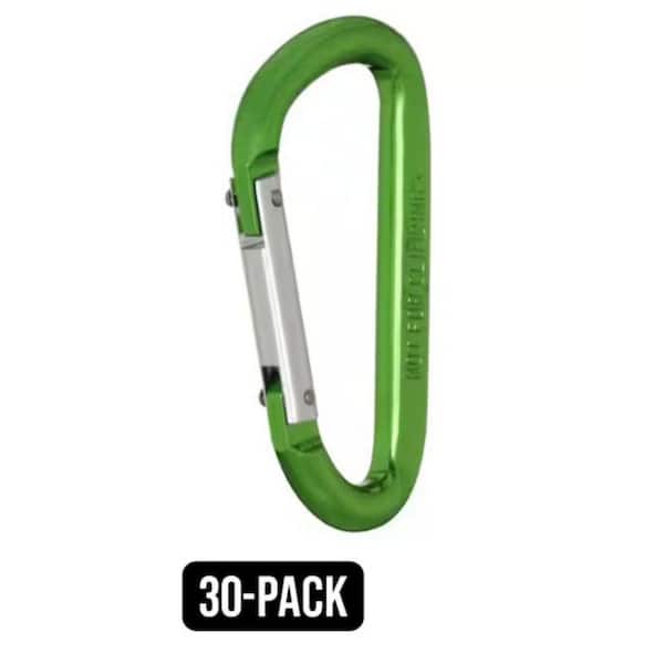5/16 in. x 3 in. Assorted Colors Carabiners (30 Pack)