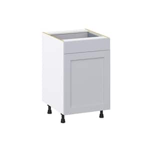 Cumberland 21 in. W x 24 in. D x 34.5 in. H Light Gray Shaker Assembled Base Kitchen Cabinet with a Drawer