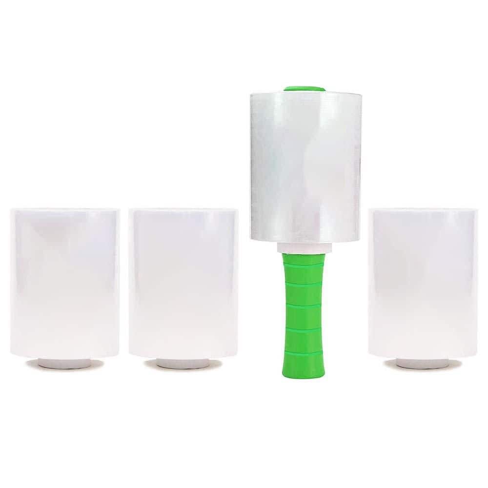 5x1000ft. Mini Clear Stretch Wrap Film Roll Set of 4 with Handle Self Adhering 80-Gauge Heavy Duty Transparent Packaging price history on PriceWatchPro