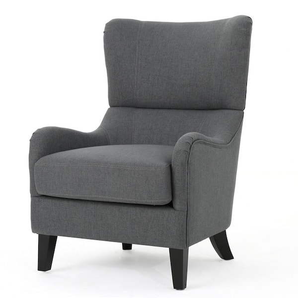 Noble House Quentin Charcoal Fabric Sofa Chair
