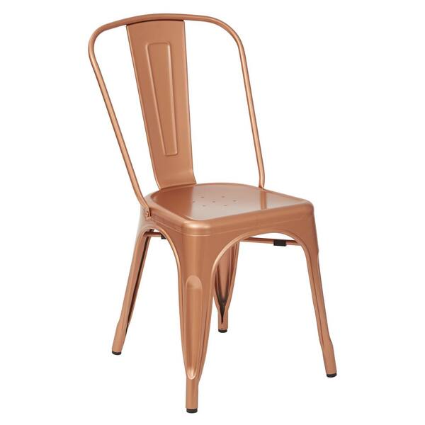 Office Star Products Bristow Copper Armless Chair (4-Pack)