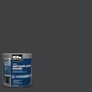 1 qt. Home Decorators Collection #HDC-MD-04 Totally Black Satin Enamel Urethane Alkyd Interior/Exterior Paint