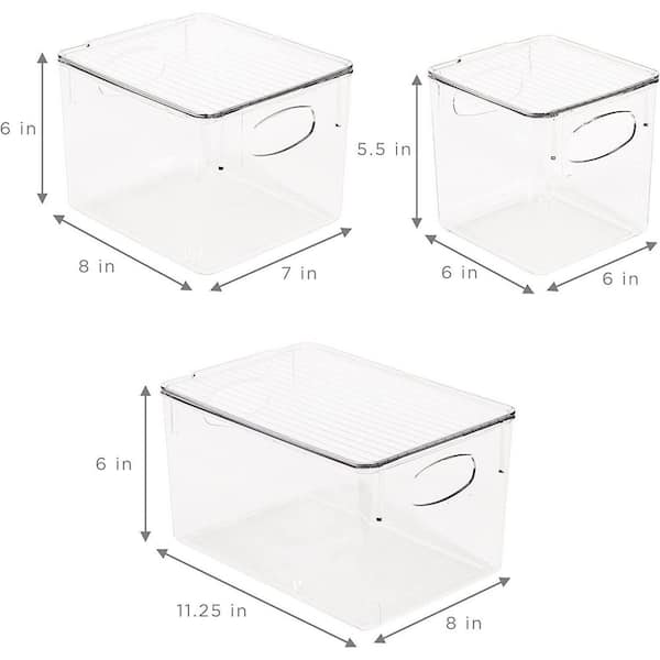 Sorbus 10 Pack Clear Plastic Storage Bins for fridge and Pantry Stackable  organizer set FR-SET8 - The Home Depot