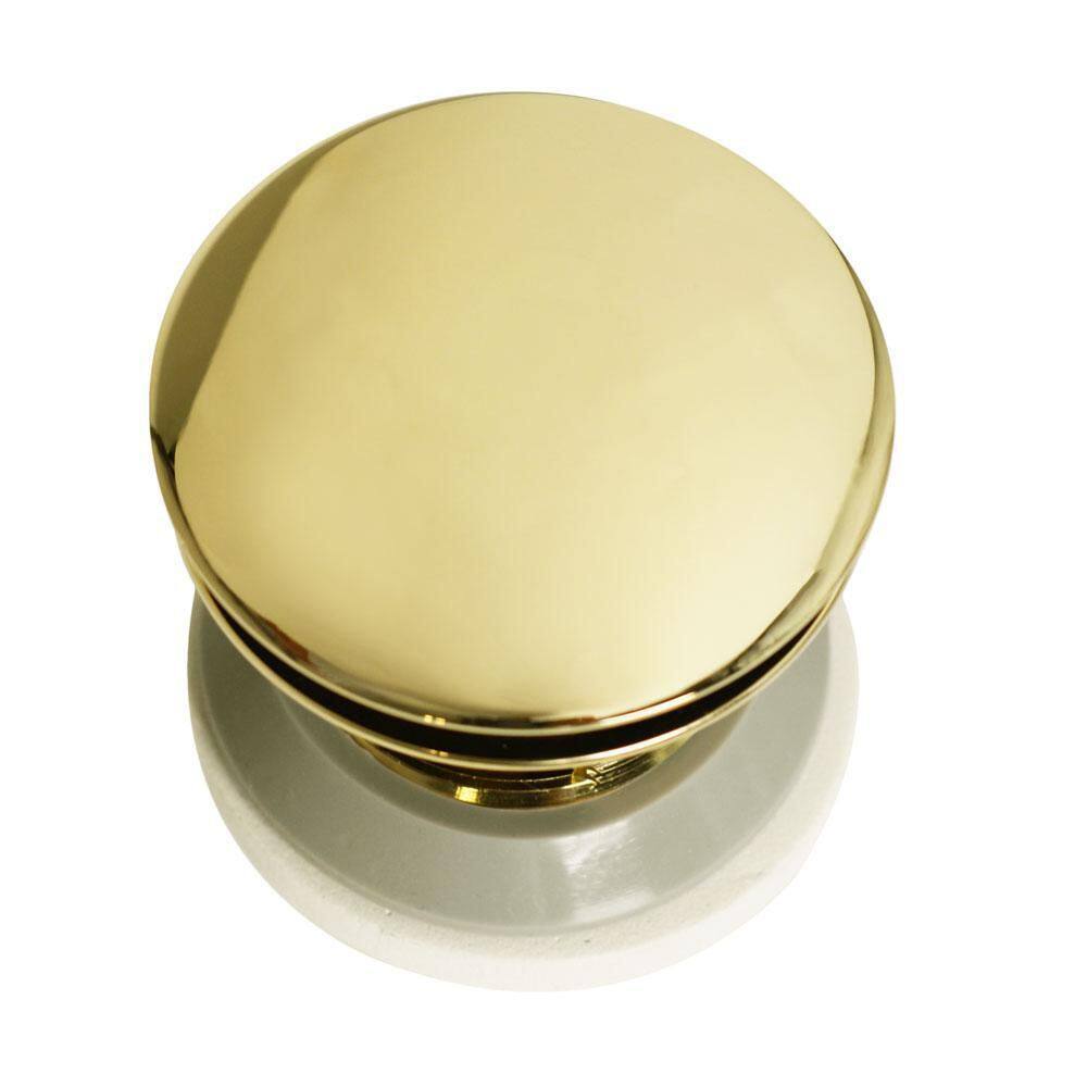 Polished Brass Tip-Toe Integrated Overflow Tub Drain Cover