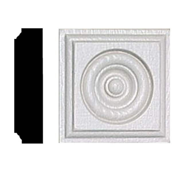 HOUSE OF FARA 1 in. D x 3-1/2 in. W x 3-1/2 in. L Primed Pine Wood PFJ 4 Sides Corner Block