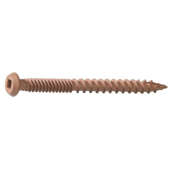 DECKMATE #9 x 3 in. Self-Starting Internal Square Bugle-Head Red Composite Deck Screws #9 (1 lb./66 pcs)