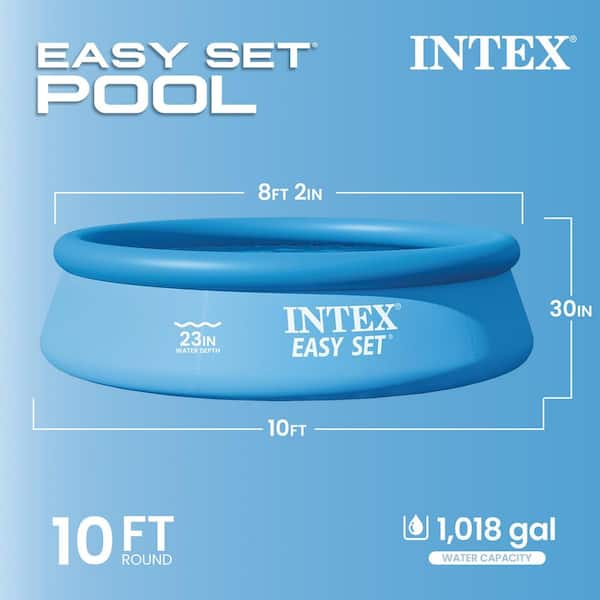 Easy Set 10 ft. Round 30 in. Deep Inflatable Pool Set