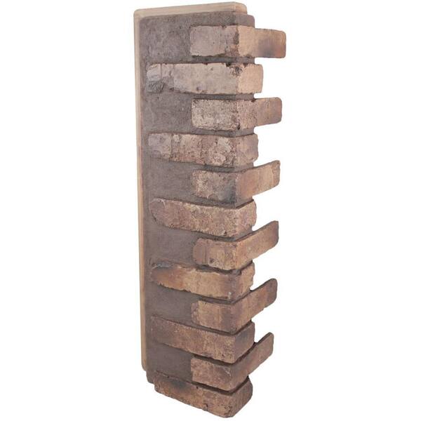 Superior Building Supplies Adobe Brown 32-1/2 in. x 9-3/4 in. x 8-1/8 in. Faux Reclaimed Brick Outside Corner
