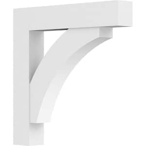5 in. x 36 in. x 36 in. Thorton Bracket with Block Ends, Standard Architectural Grade PVC Bracket