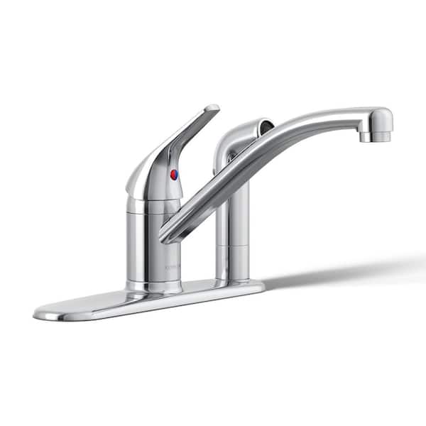 Jolt Single Handle Standard Kitchen Faucet with Pull Out Spray Wand in Polished Chrome