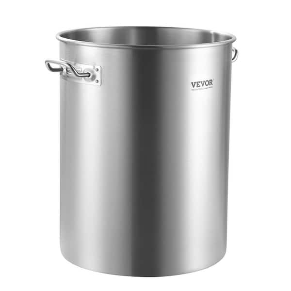Commercial Stockpot 36 qt. Stainless Steel Nonstick in Silver Cookware Sauce Pot with Lid and Manual, Heavy Duty
