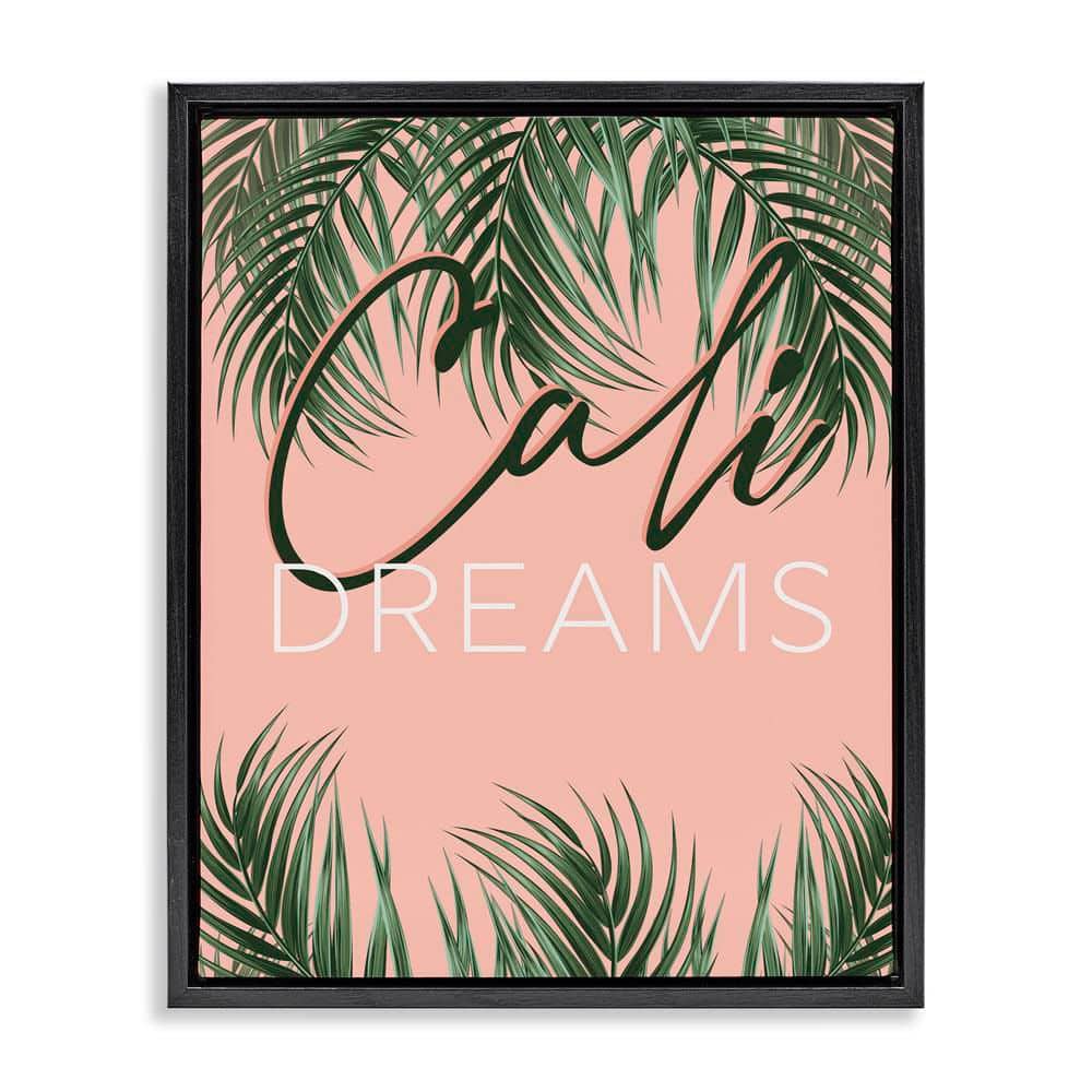 Cali Dreams on Palms by Angela Nickeas Black Floater Frame Nature Graphic Art Print 21 in. x 17 in. price history on PriceWatchPro