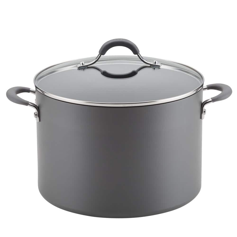 Circulon Radiance 10 qt. Hard-Anodized Aluminum Nonstick Stock Pot in ...