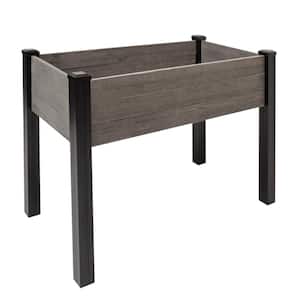 Haven Rustic 2 ft. x 4 ft. Gray Elevated Garden Planter