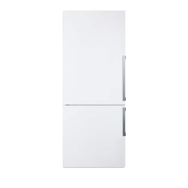 Summit Appliance 27 in. W 16.8 cu. ft. Bottom Freezer Refrigerator in White, Counter Depth