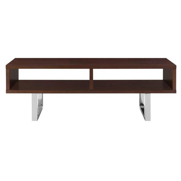 MODWAY Amble 47 in. Walnut Low Profile TV Stand