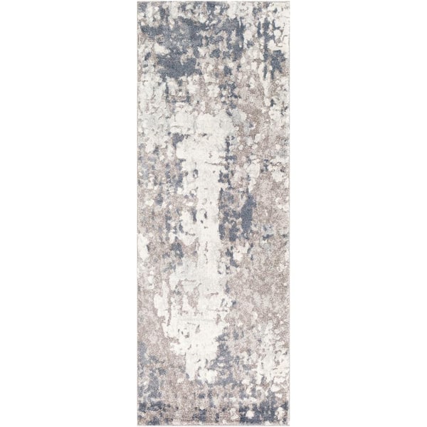 Livabliss Safira Gray 2 ft. 7 in. x 7 ft. 3 in. Runner Rug Abstract