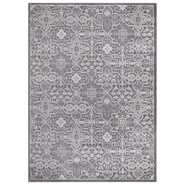 Concord Global Trading Jefferson Collection Athens Gray 5 ft. x 7 ft. Area Rug