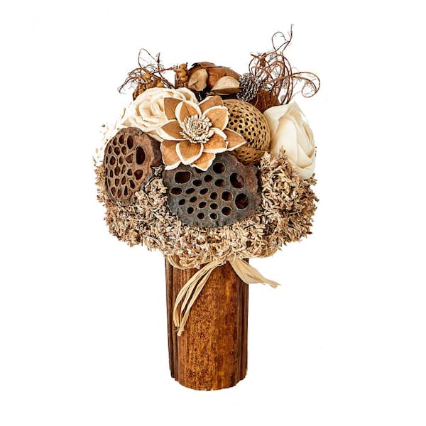 Worth Imports 10 in. Artificial Mixed Natural Pod Bouquet (Set of 2)