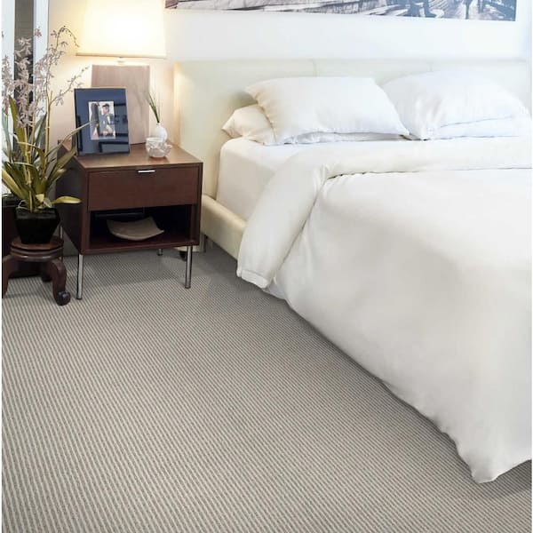 Cornerstone Stripe Ivory/Oatmeal Custom Area Rug with Pad