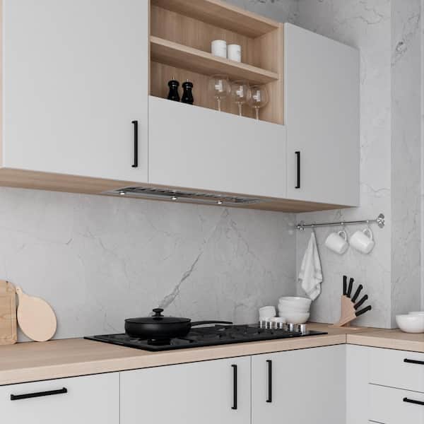 30 in. 600 CFM Ducted/Ductless Convertible Stove Vent Insert Range Hood in Stainless Steel with 3-LED Lamps and Filter