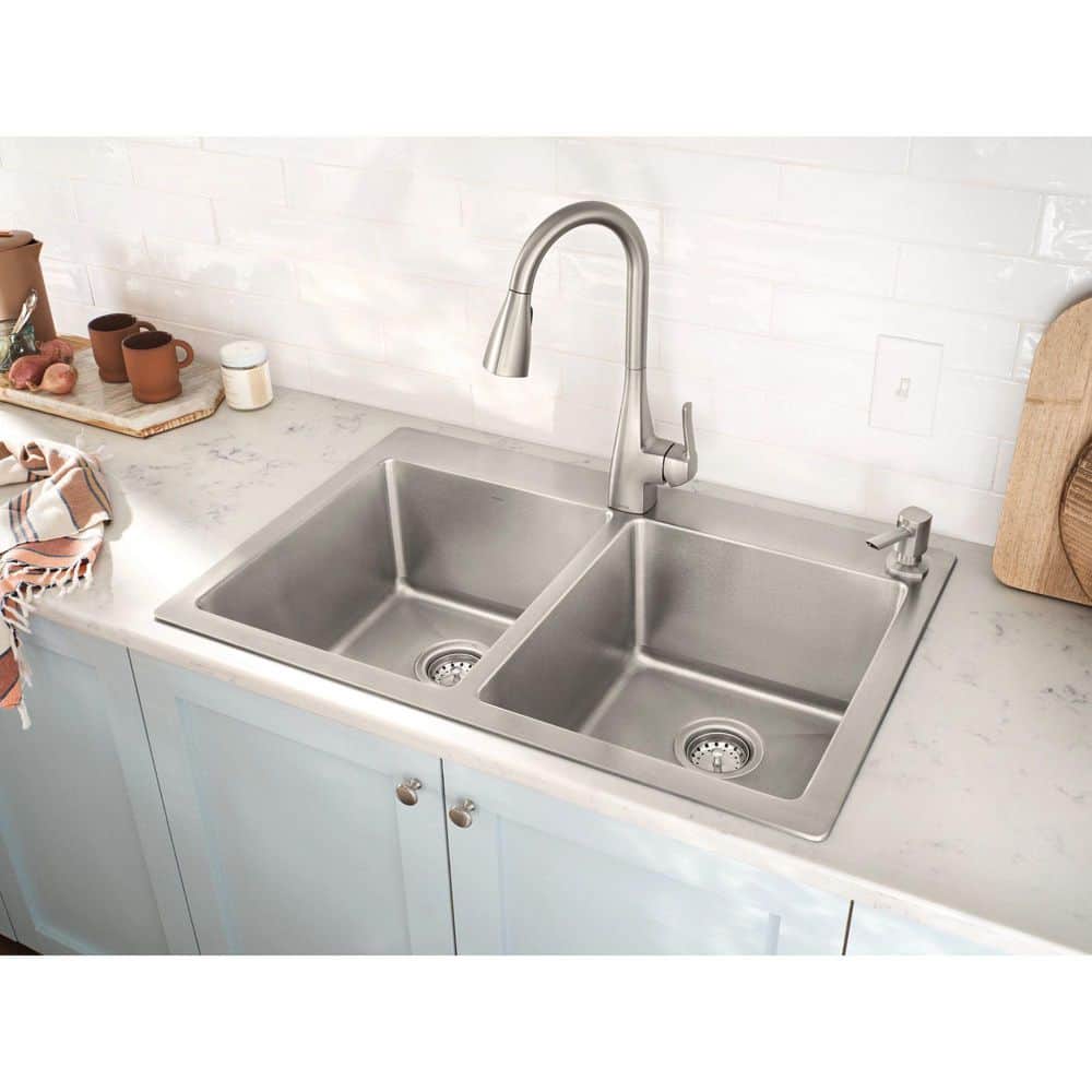 Moen - Brandclub - Kiran 33 in. Drop-In/Undermount Double
