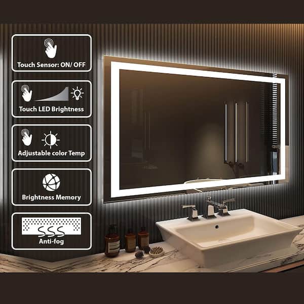 Dyconn Edison 60 in. W x 35 in. H Frameless Rectangular LED Light