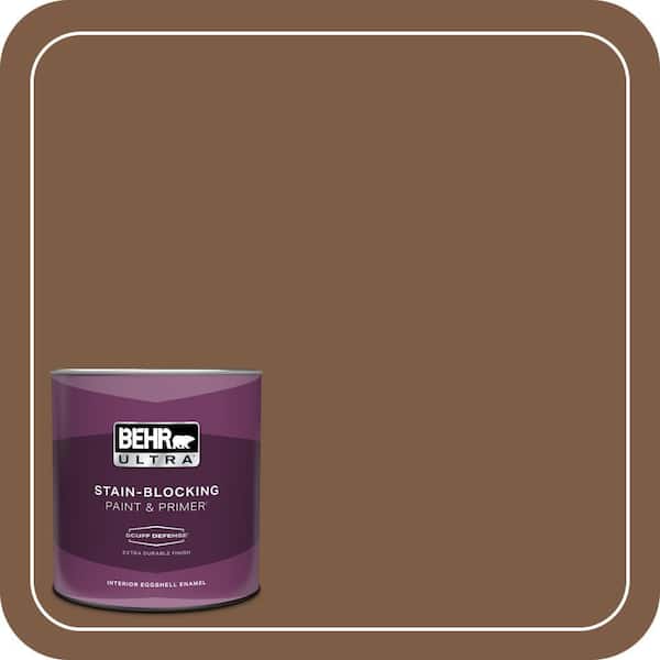 BEHR ULTRA 1 qt. #BXC-65 Outback Brown Extra Durable Eggshell Enamel Interior Paint & Primer