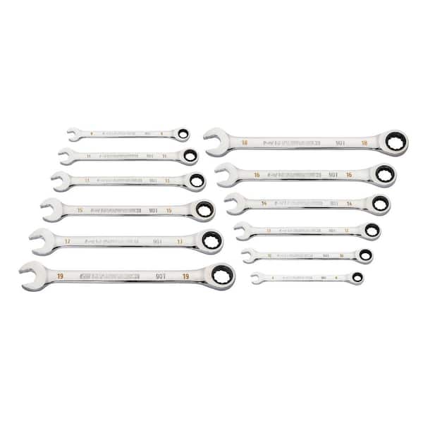 GEARWRENCH Metric 90-Tooth Combination Ratcheting Wrench Tool Set 