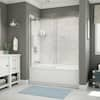 MAAX Utile 32 in. x 60 in. x 81 in. Bath and Shower Combo in Marble ...