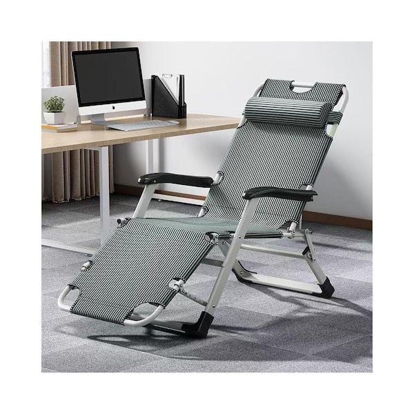 デスク Teal Metal and Textilene Adjustable Outdoor Lounge Chair, Patio
