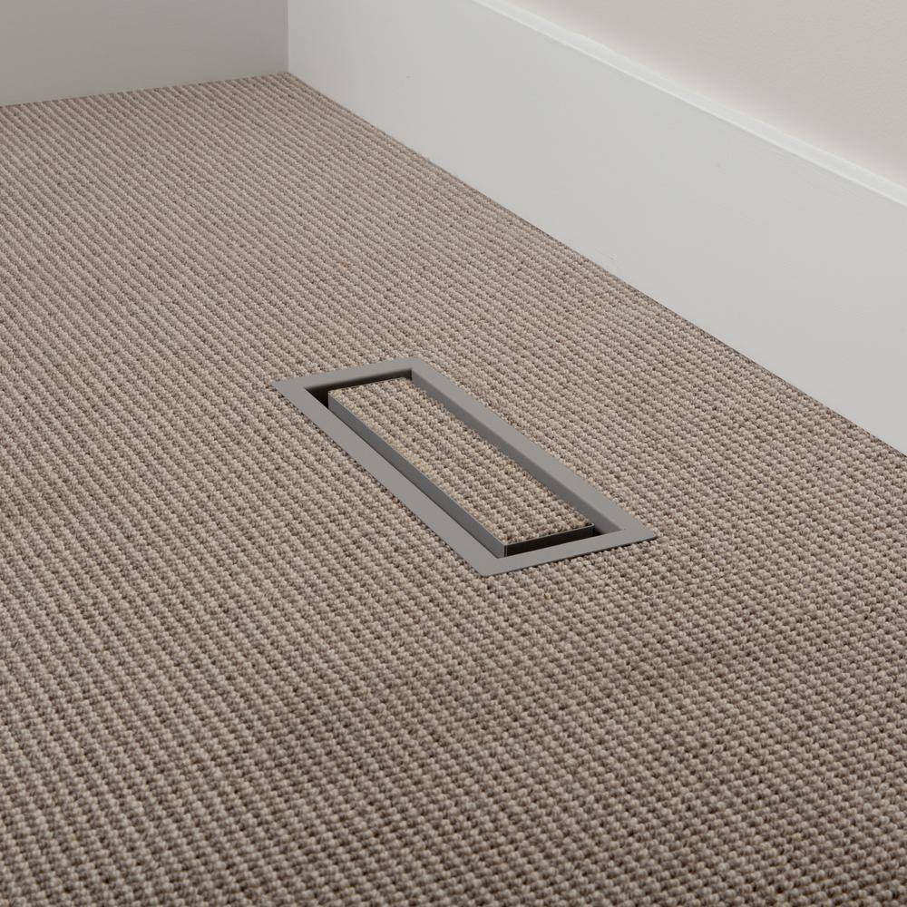 Matte Black 4"x12" Steel Floor Register