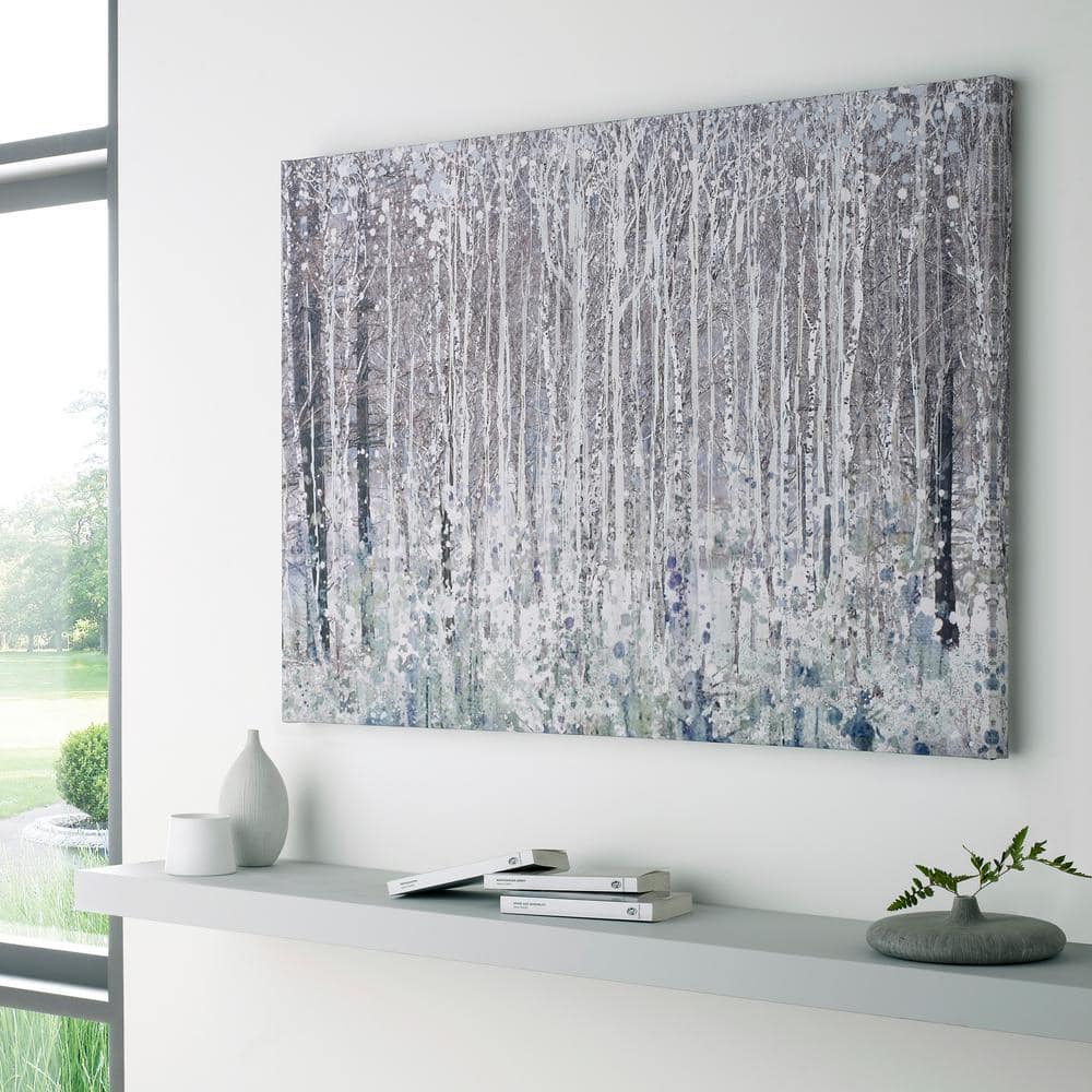 Large Watercolor Woods Landscape Canvas Print