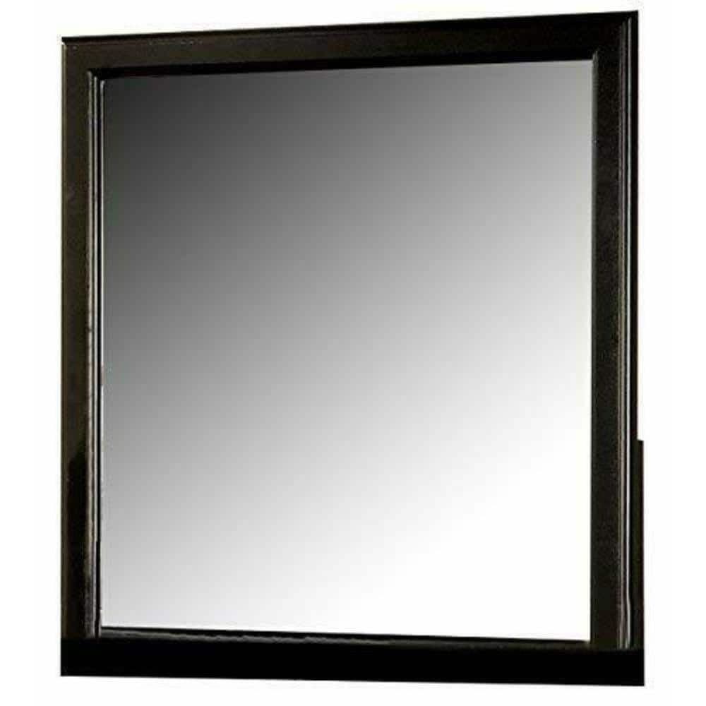 Benjara 38.28 in. H x 1 in. W Rectangle Wooden Frame Black Modern