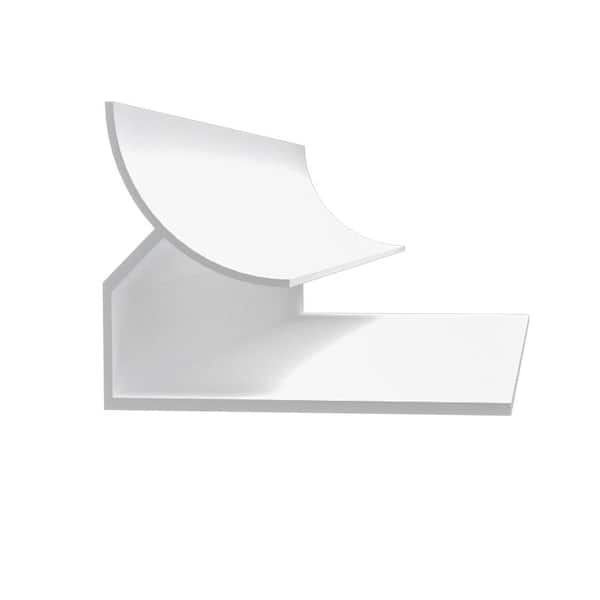 Trusscore 1-1/4 in. x 1-5/8 in. x 10 ft. Inside Cove Corner White PVC Trim