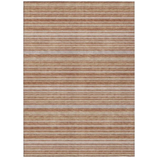 Chantille Machine Washable Indoor/Outdoor Abstract ACN3106 Rust 9 ft. x 12 ft. Area Rug