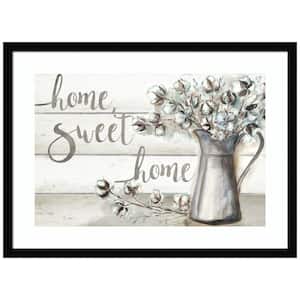 ''Farmhouse Cotton Home Sweet Home'' by Tre Sorelle Studios 1-Piece Framed Giclee Typography Art Print 19 in. x 25 in.