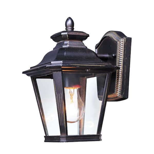 Maxim Lighting Knoxville 7 in. W 1-Light Bronze Outdoor Wall Lantern Sconce