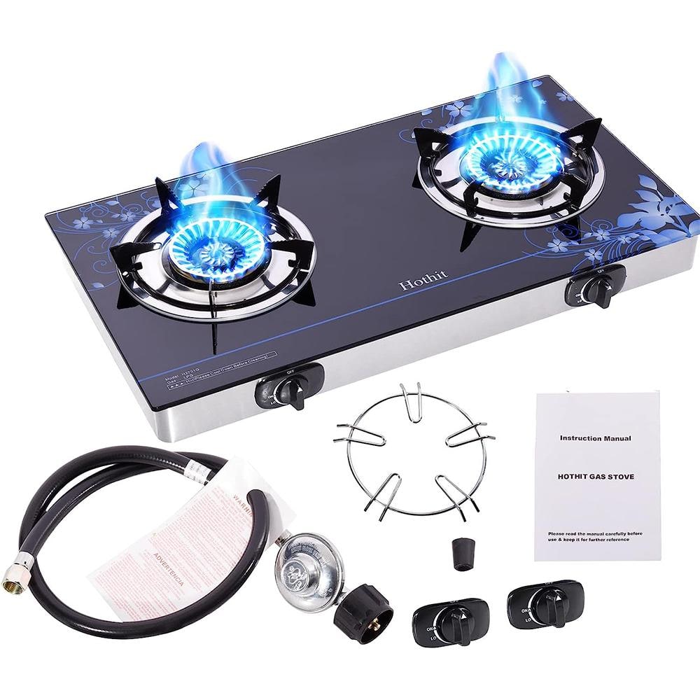 Hothit Portable Single Burner Propane Stove, 14,300 BTU High Power Auto  Ignition Stainless Steel Gas Cooktop For RV Outdoor Kitchen and Apartment