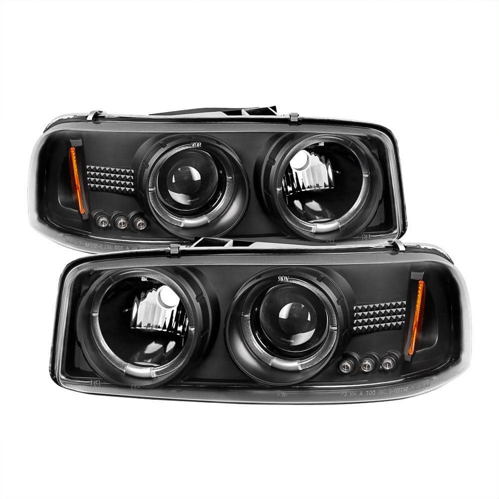 GMC Sierra 1500/2500/3500 99-06 / GMC Sierra Denali 02-07 / Projector Headlights - LED Halo- Black