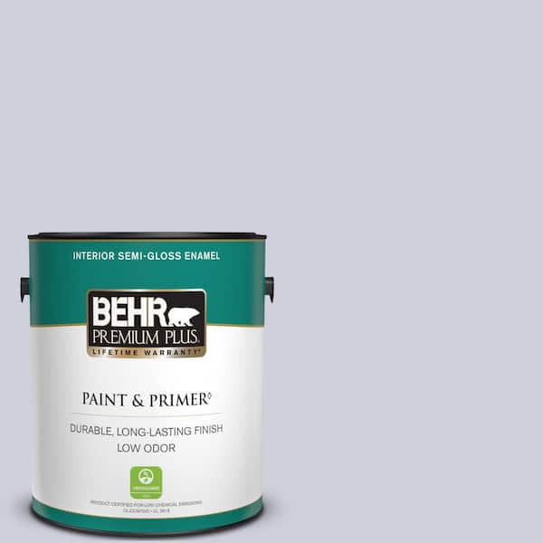 BEHR PREMIUM PLUS 1 gal. #640E-3 Simplicity Semi-Gloss Enamel Low Odor Interior Paint & Primer