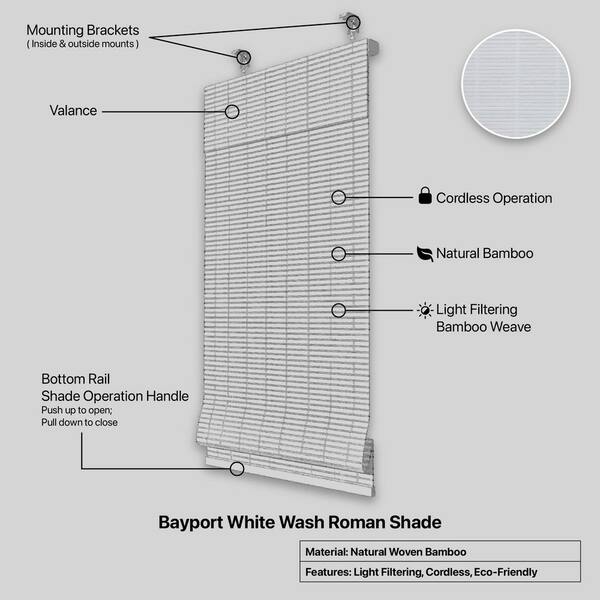 Home Decorators Collection Bayport White Wash Light Filtering
